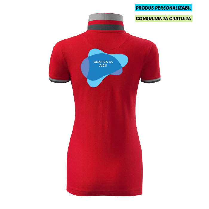 Malfini Tricou Polo Dama Rosu Collar up Personalizat Malfini Tricou Polo Dama Rosu Collar up Personalizat