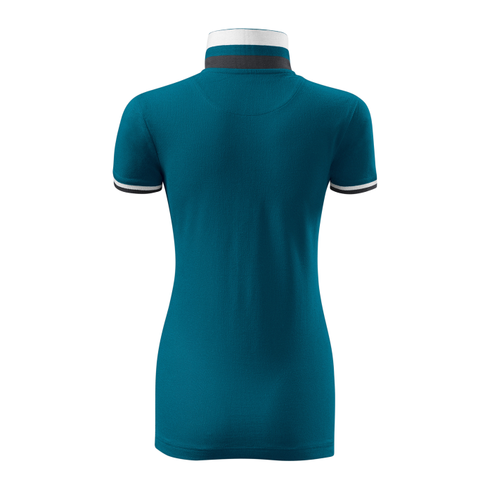 Malfini Tricou Polo Dama Albastru petrol Collar up