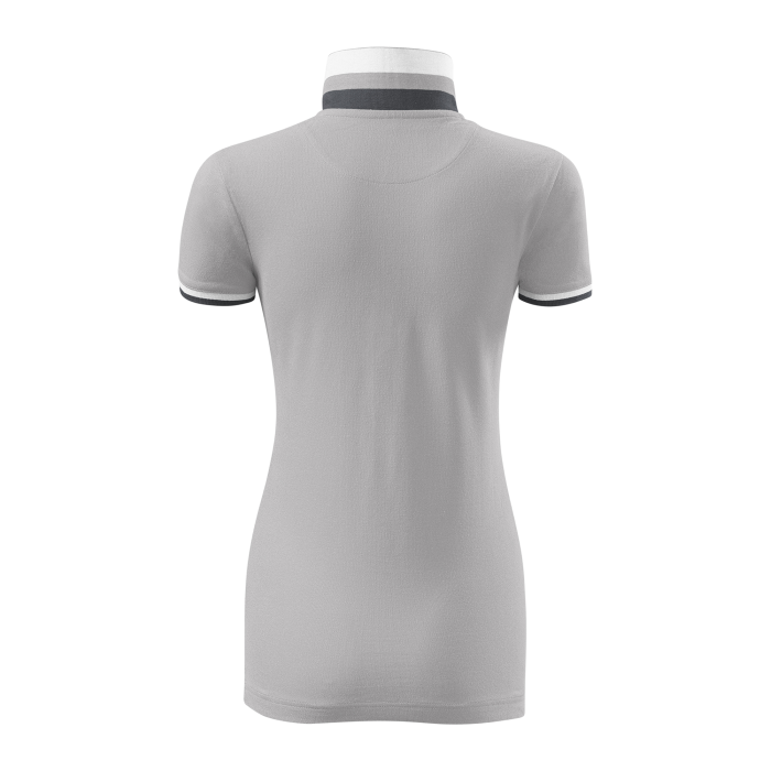 Malfini Tricou Polo Dama Gri deschis Collar up