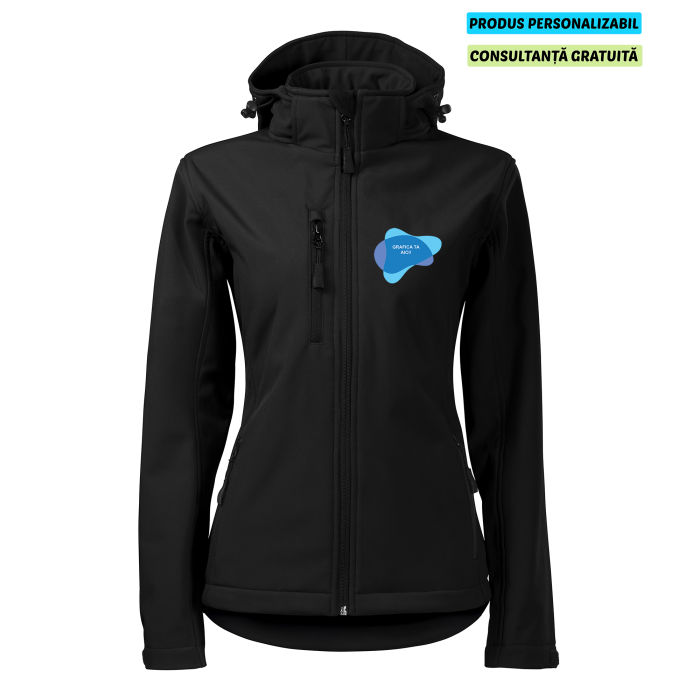 Malfini Jacheta Softshell Dama Negru PERFORMANCE Personalizata