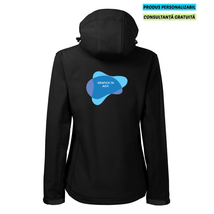 Malfini Jacheta Softshell Dama Negru PERFORMANCE Personalizata