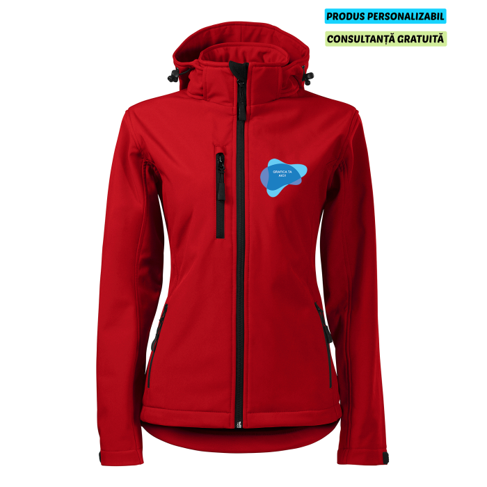 Malfini Jacheta Softshell Dama Rosu PERFORMANCE Personalizata