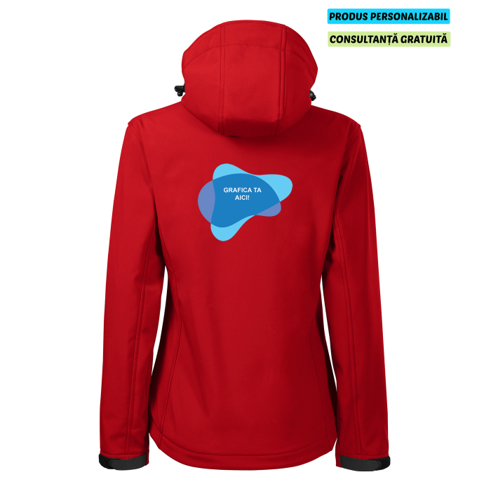 Malfini Jacheta Softshell Dama Rosu PERFORMANCE Personalizata
