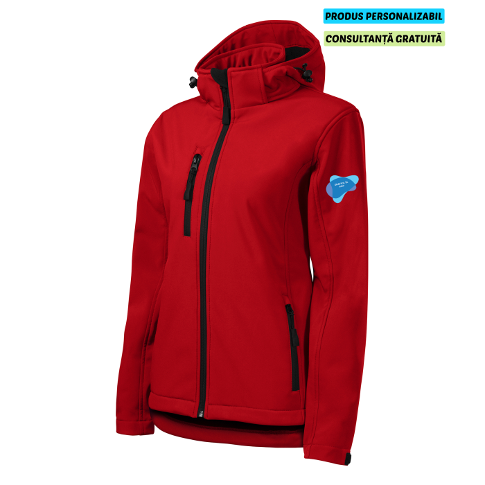 Malfini Jacheta Softshell Dama Rosu PERFORMANCE Personalizata