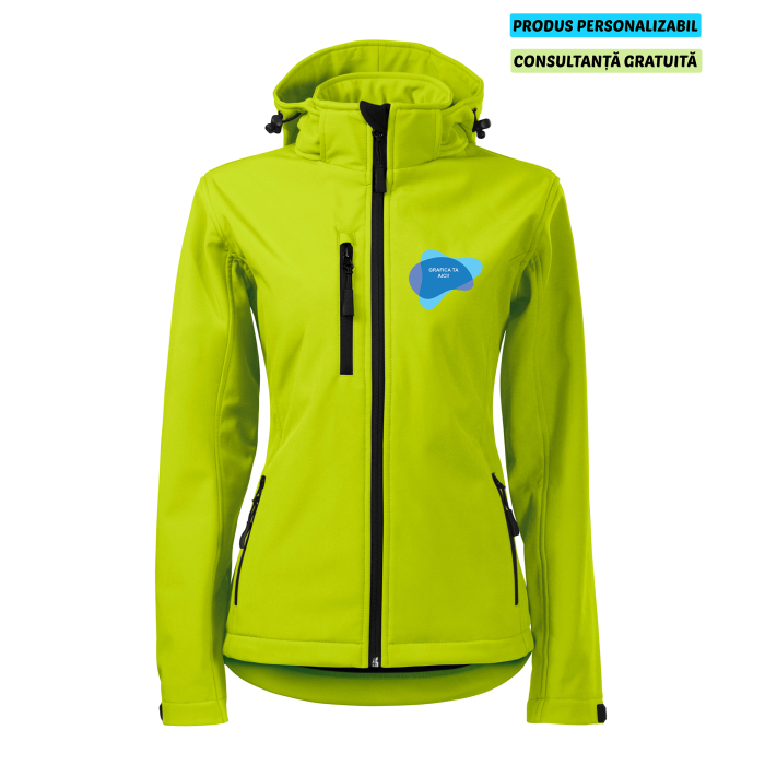 Malfini Jacheta Softshell Dama Lime PERFORMANCE Personalizata