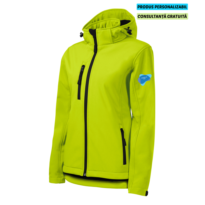 Malfini Jacheta Softshell Dama Lime PERFORMANCE Personalizata