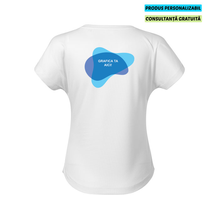 Malfini Tricou Dama Alb Chance (GRS) Personalizat
