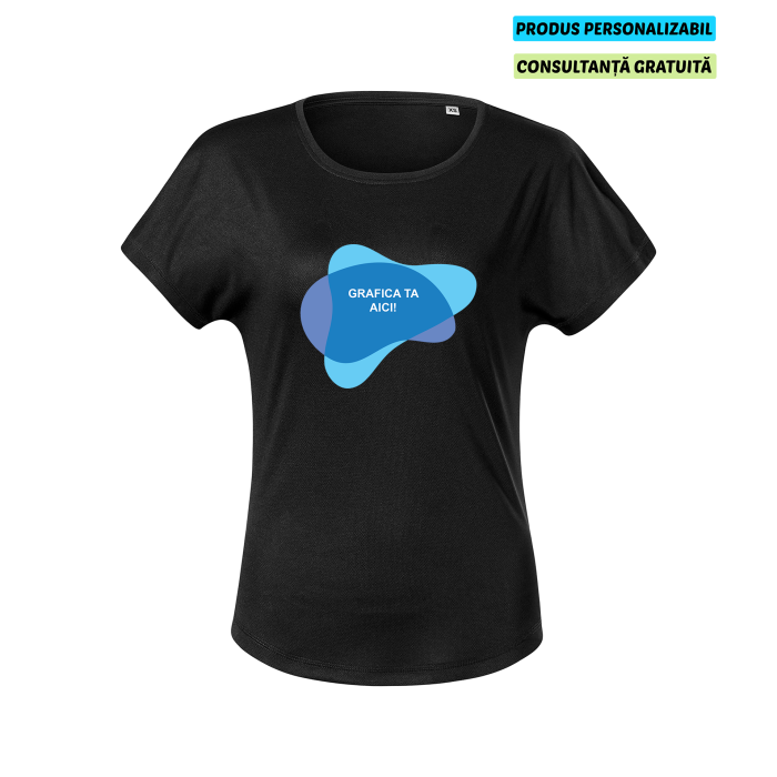 Malfini Tricou Dama Negru Chance (GRS) Personalizat