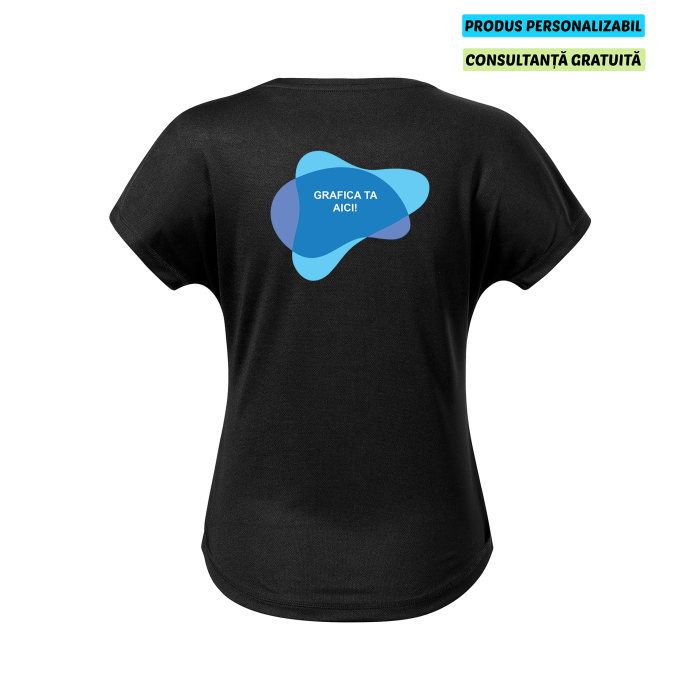 Malfini Tricou Dama Negru Chance (GRS) Personalizat