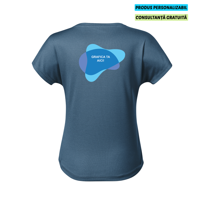 Malfini Tricou Dama Denim inchis Chance (GRS) Personalizat
