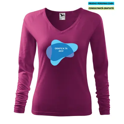 Malfini Tricou maneca lunga Dama Violet Elegance Personalizat