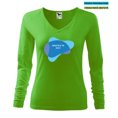 Malfini Tricou maneca lunga Dama Verde mar Elegance Personalizat