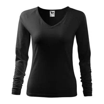 Malfini Tricou maneca lunga Dama Negru Elegance