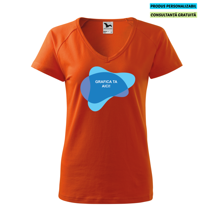 Malfini Tricou Dama Portocaliu Dream Personalizat