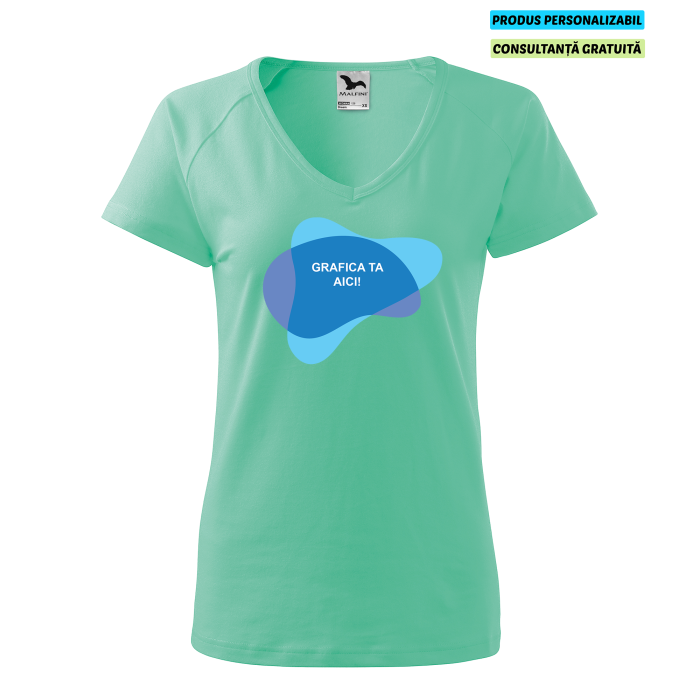 Malfini Tricou Dama Verde menta Dream personalizat