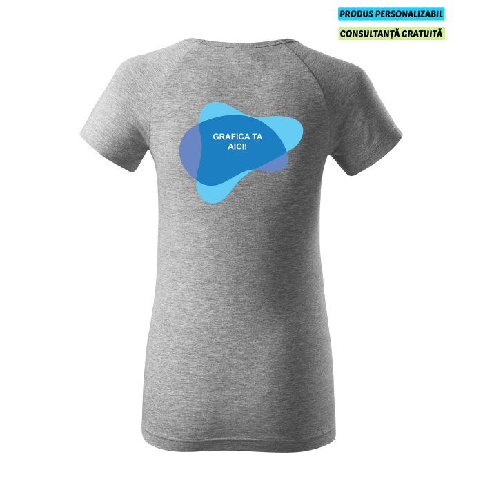 Malfini Tricou Dama Gri inchis Dream Personalizat