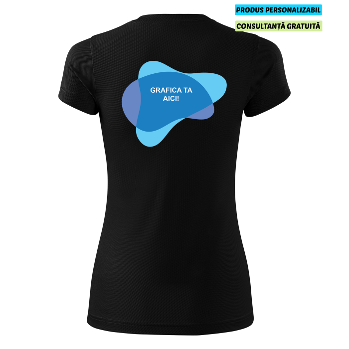 Malfini Tricou Dama Negru Fantasy Personalizat