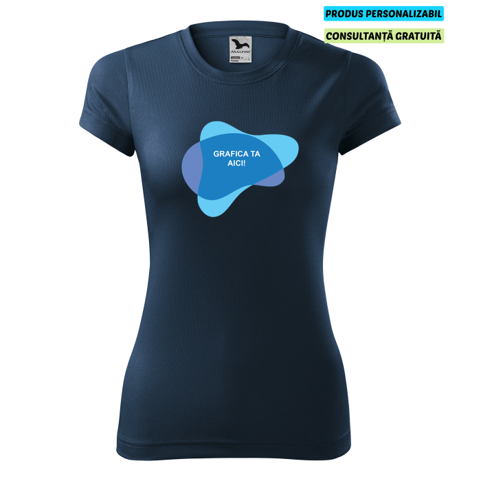 Malfini Tricou Dama Bleumarine Fantasy Personalizat