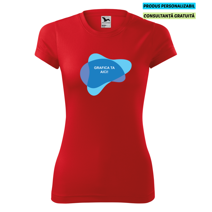 Malfini Tricou Dama Rosu Fantasy Personalizat