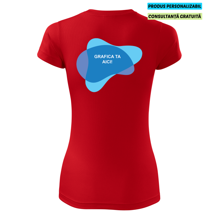 Malfini Tricou Dama Rosu Fantasy Personalizat