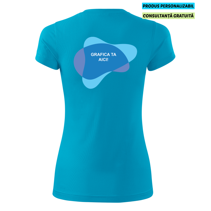 Malfini Tricou Dama Turcoaz Fantasy Personalizat