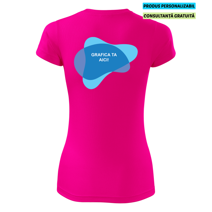 Malfini Tricou Dama Roz neon Fantasy Personalizat