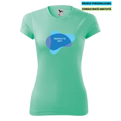 Malfini Tricou Dama Verde menta Fantasy Personalizat