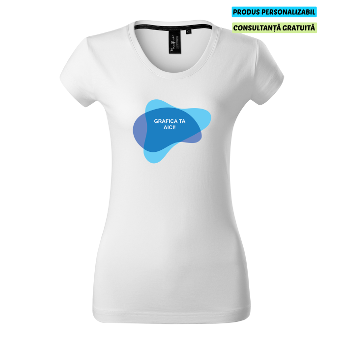 Malfini Tricou Dama Alb Exclusive Supima Personalizat