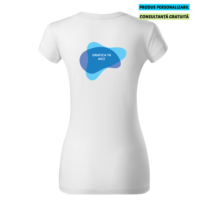 Malfini Tricou Dama Alb Exclusive Supima Personalizat