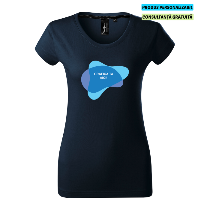 Malfini Tricou Dama Bleumarine Exclusive Supima Personalizat