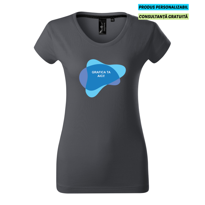 Malfini Tricou Dama Antracit Exclusive Supima Personalizat