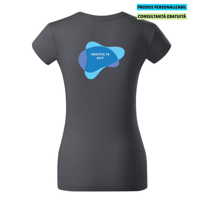 Malfini Tricou Dama Antracit Exclusive Supima Personalizat