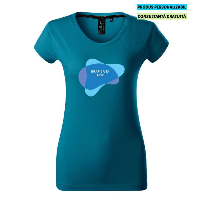Malfini Tricou Dama Albastru petrol Exclusive Supima Personalizat Malfini Tricou Dama Albastru petrol Exclusive Supima Personalizat