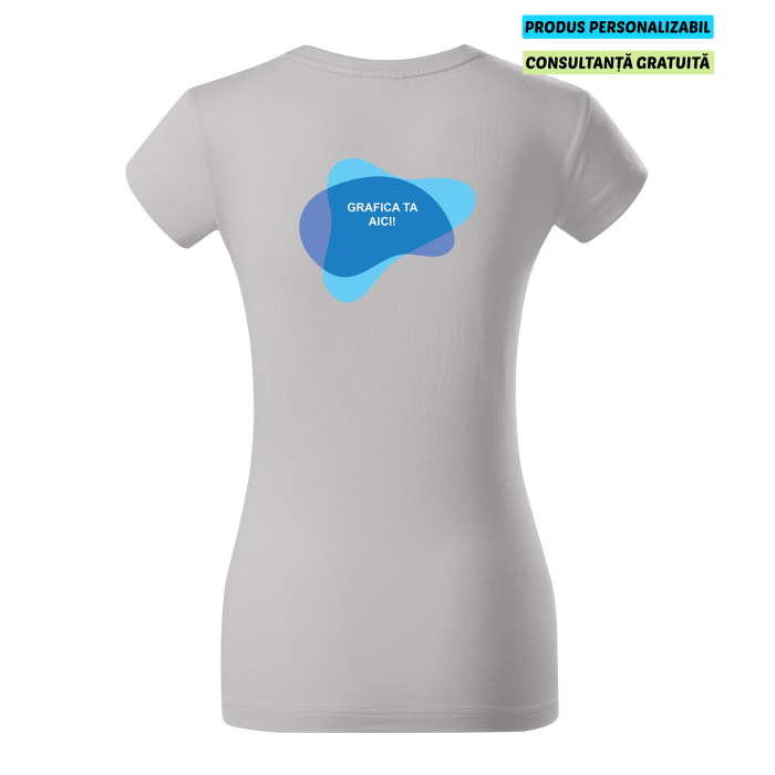 Malfini Tricou Dama Gri Exclusive Supima Personalizat