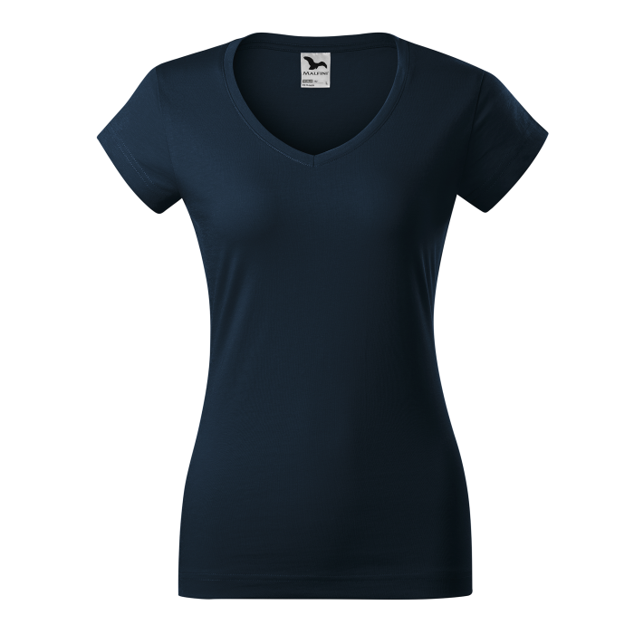 Malfini Tricou Dama Bleumarine Fit V-neck