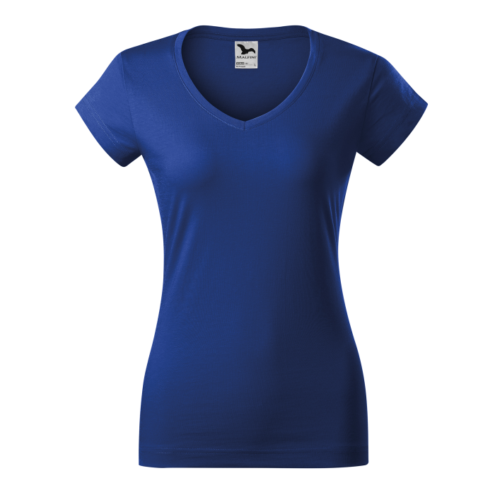 Malfini Tricou Dama Albastru regal Fit V-neck