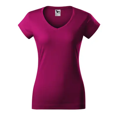 Malfini Tricou Dama Rosu fucsie Fit V-neck