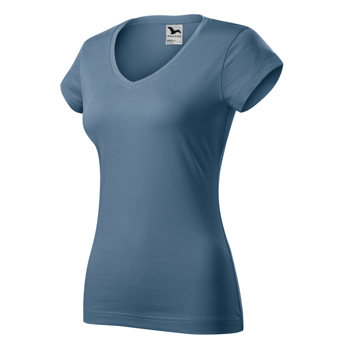 Malfini Tricou Dama Denim Fit V-neck
