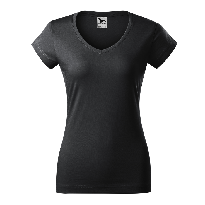 Malfini Tricou Dama Antracit Fit V-neck