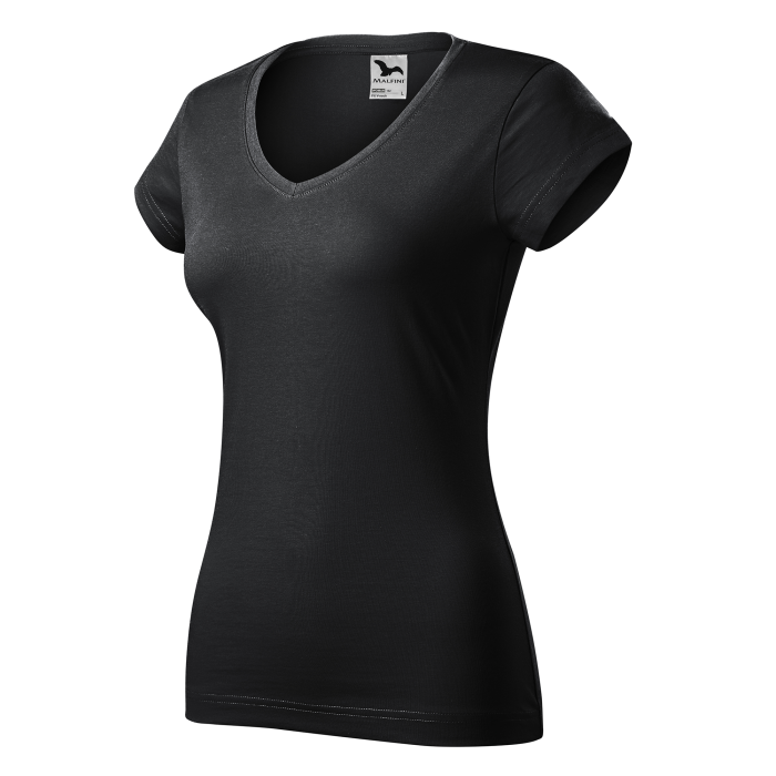Malfini Tricou Dama Antracit Fit V-neck