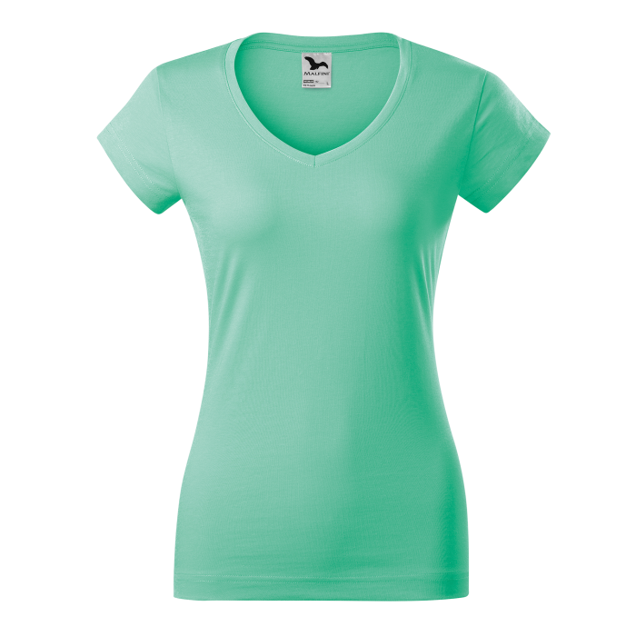Malfini Tricou Dama Verde menta Fit V-neck