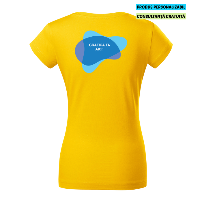 Malfini Tricou Dama Galben Fit V-neck Personalizat Malfini Tricou Dama Galben Fit V-neck Personalizat