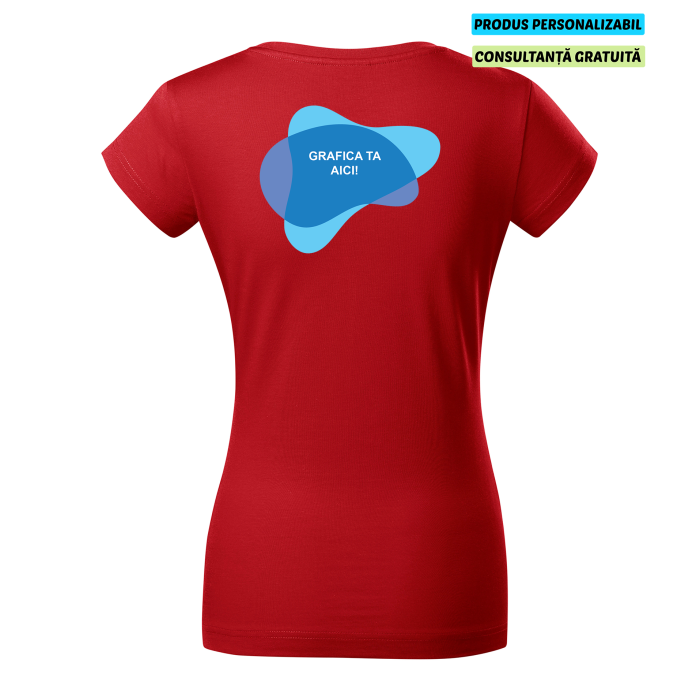 Malfini Tricou Dama Rosu Fit V-neck Personalizat Malfini Tricou Dama Rosu Fit V-neck Personalizat