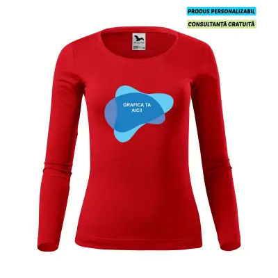 Malfini Tricou maneca lunga Dama Rosu FIT-T LS Personalizat