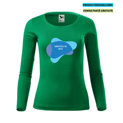 Malfini Tricou maneca lunga Dama Verde FIT-T LS Personalizat