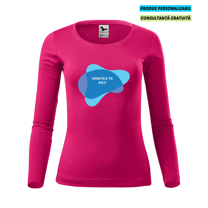 Malfini Tricou maneca lunga Dama Roz FIT-T LS Personalizat Malfini Tricou maneca lunga Dama Roz FIT-T LS Personalizat