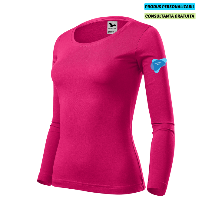Malfini Tricou maneca lunga Dama Roz FIT-T LS Personalizat Malfini Tricou maneca lunga Dama Roz FIT-T LS Personalizat
