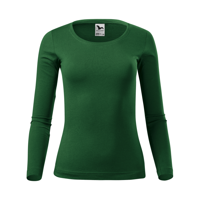 Malfini Tricou maneca lunga Dama Verde inchis FIT-T LS