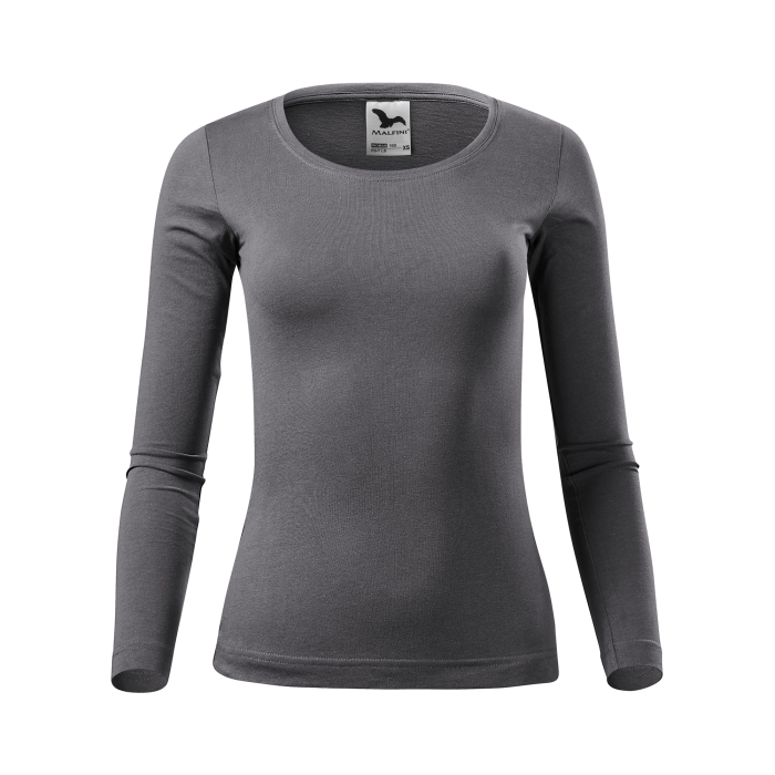 Malfini Tricou maneca lunga Dama Gri metalic FIT-T LS