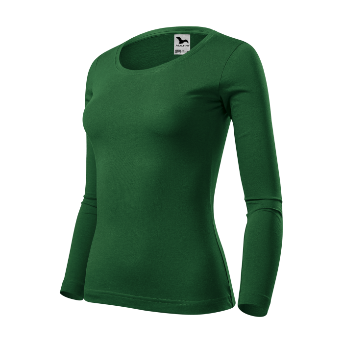 Malfini Tricou maneca lunga Dama Verde inchis FIT-T LS